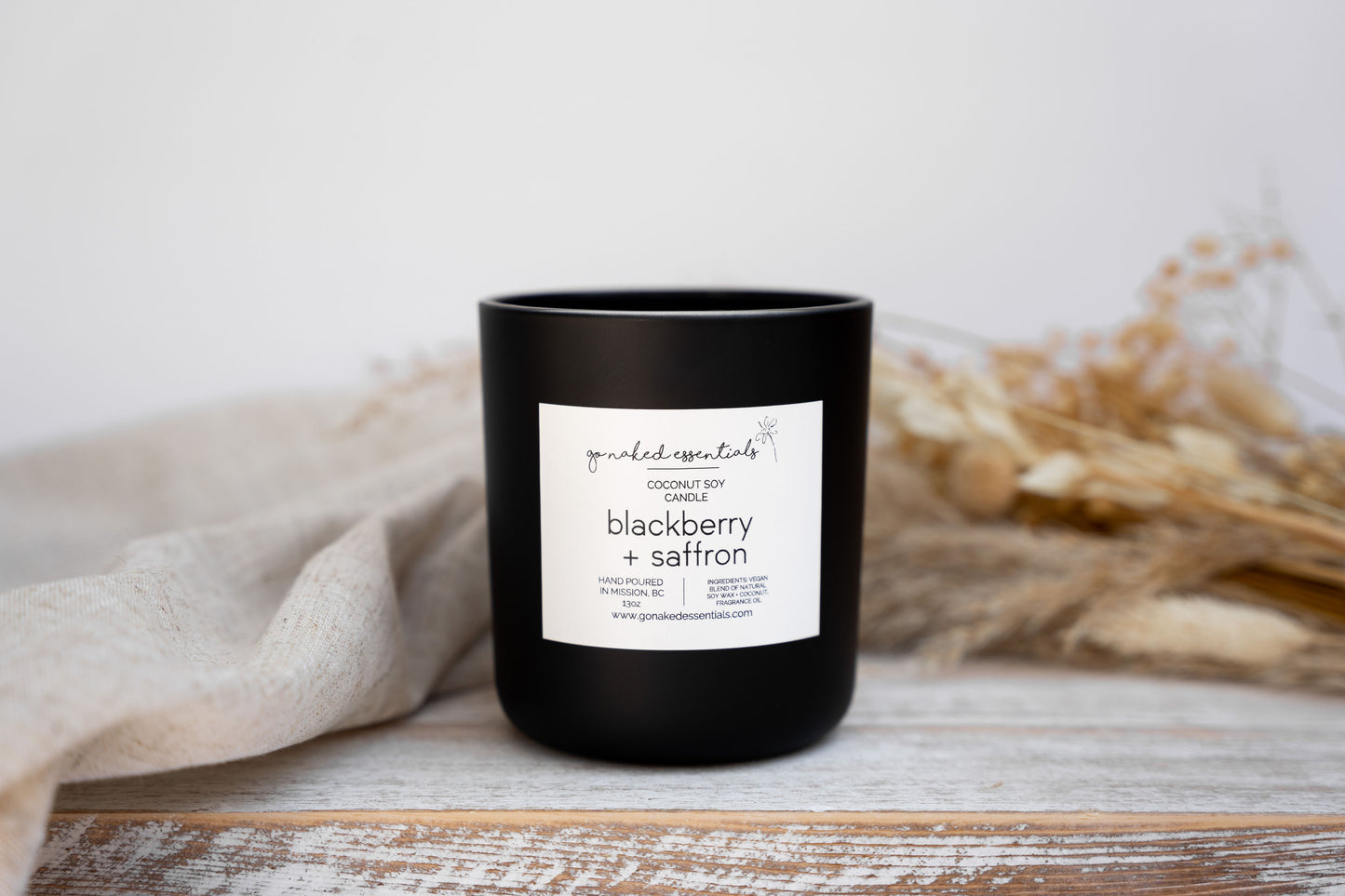 Blackberry + Saffron Coconut Soy Candle