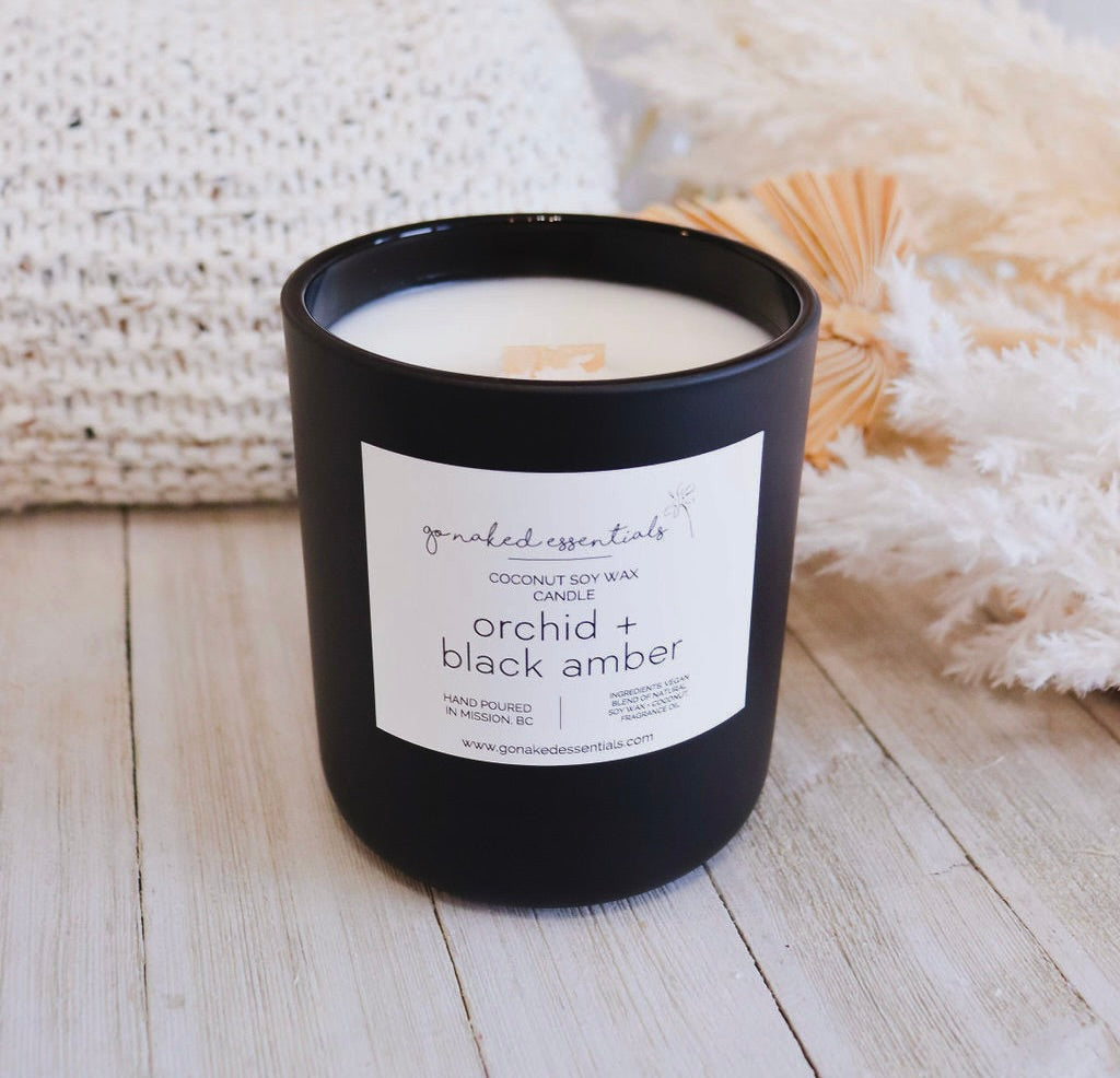 Orchid + Black Amber Coconut Soy Candle