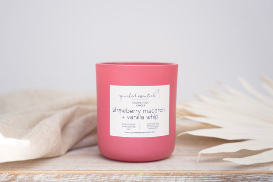 Strawberry Macaron + Vanilla Whip Coconut Soy Candle