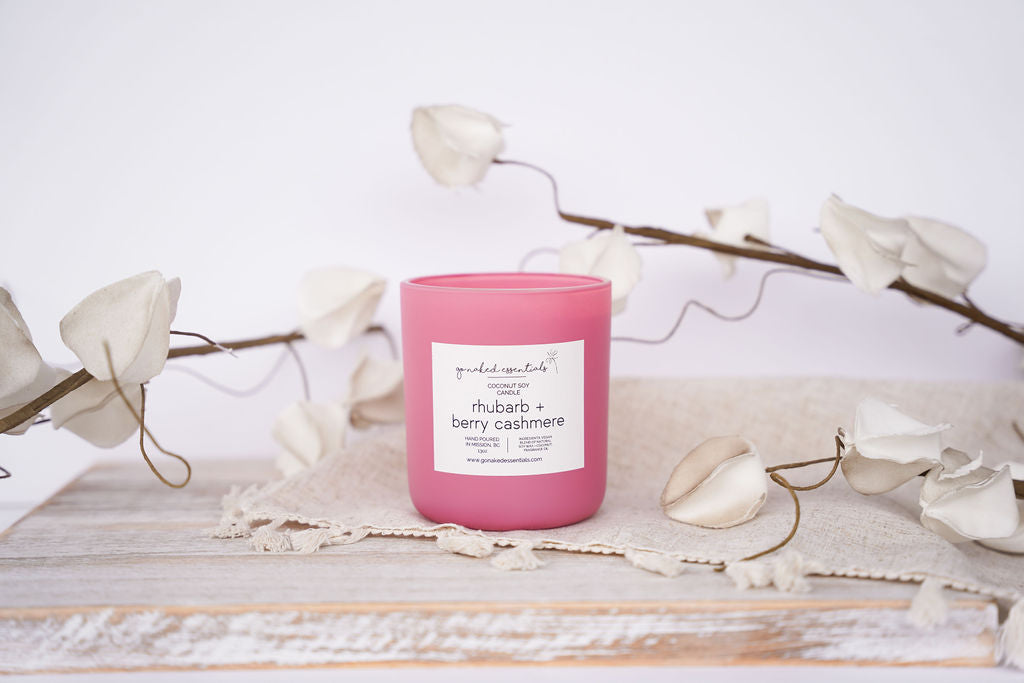 Rhubarb + Berry Cashmere Coconut Soy Candle